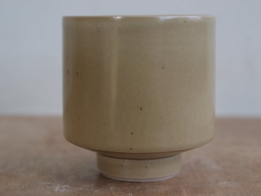 Beige footed cup