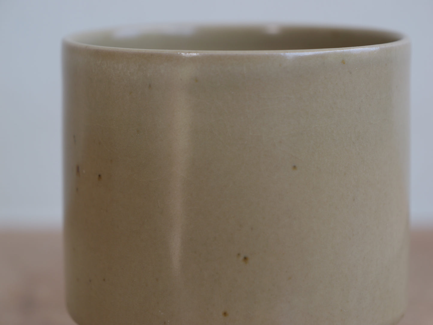 Beige footed cup
