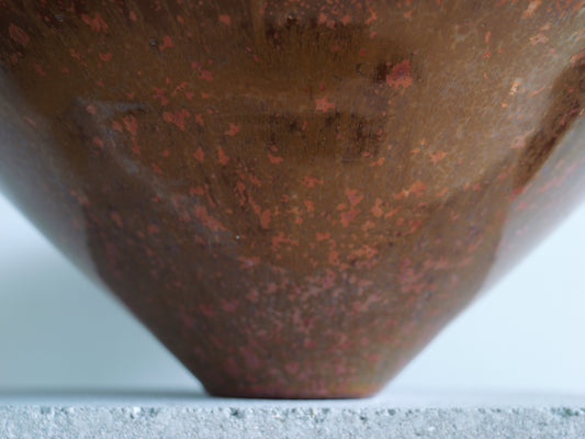 Large red iron bowl