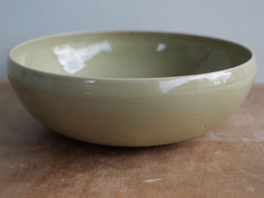 Greenish glossy bowl