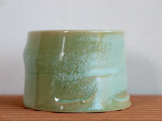 Crystallized green whiskey cup