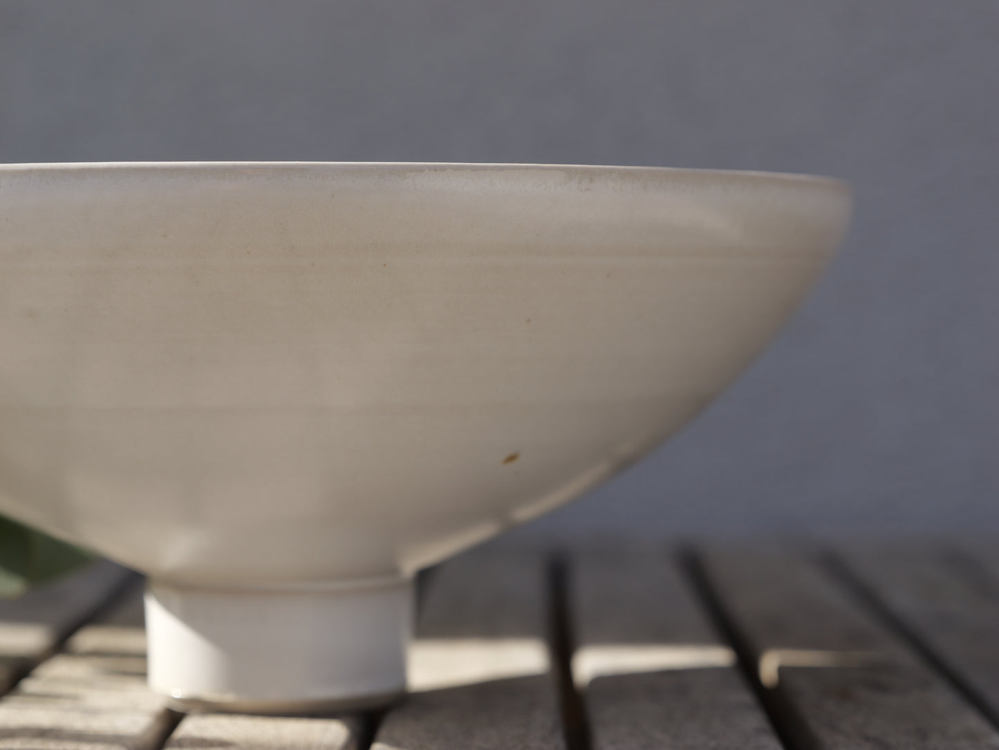 White footed tall bowl