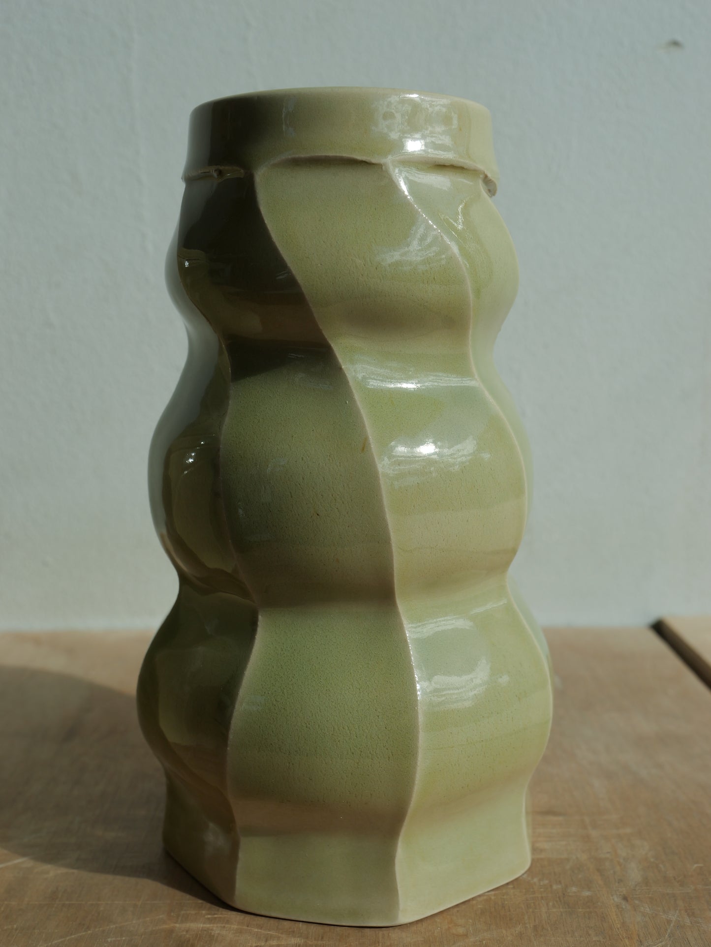 Green spiral vase 4