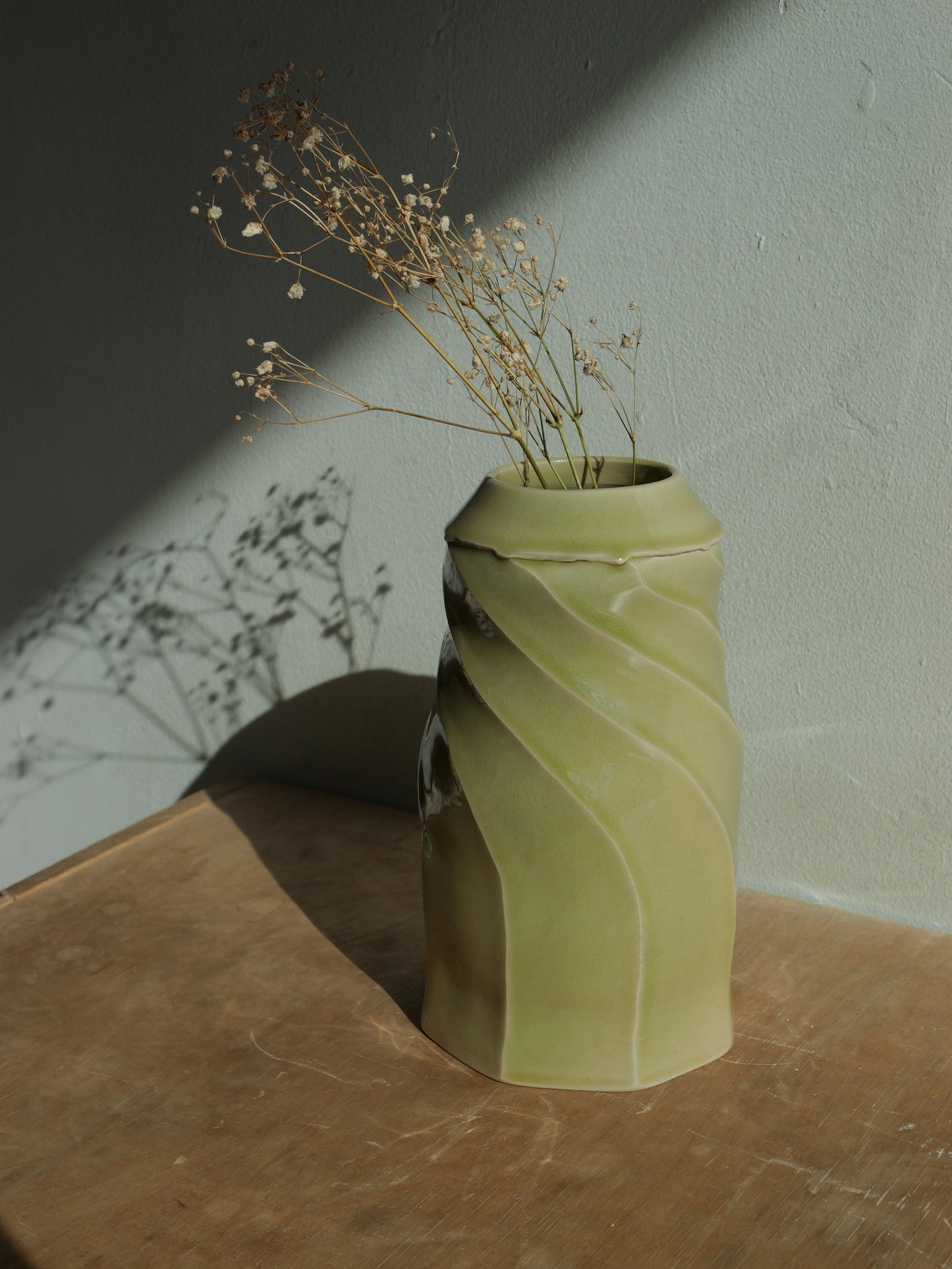 Green spiral vase 5